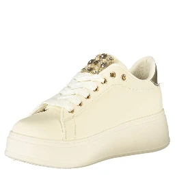 Beige Polyester Women Sneaker