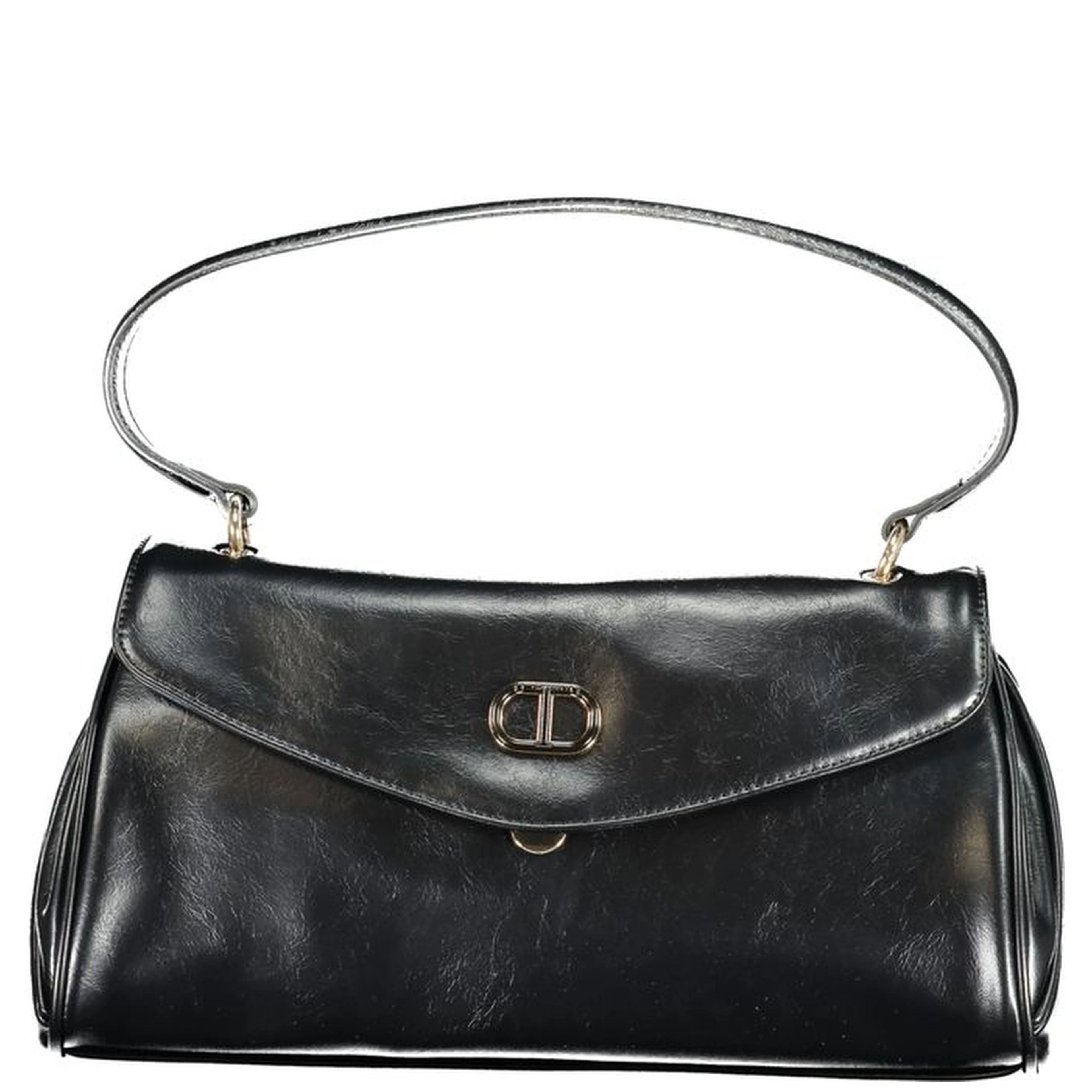 Black Polyethylene Women Handbag
