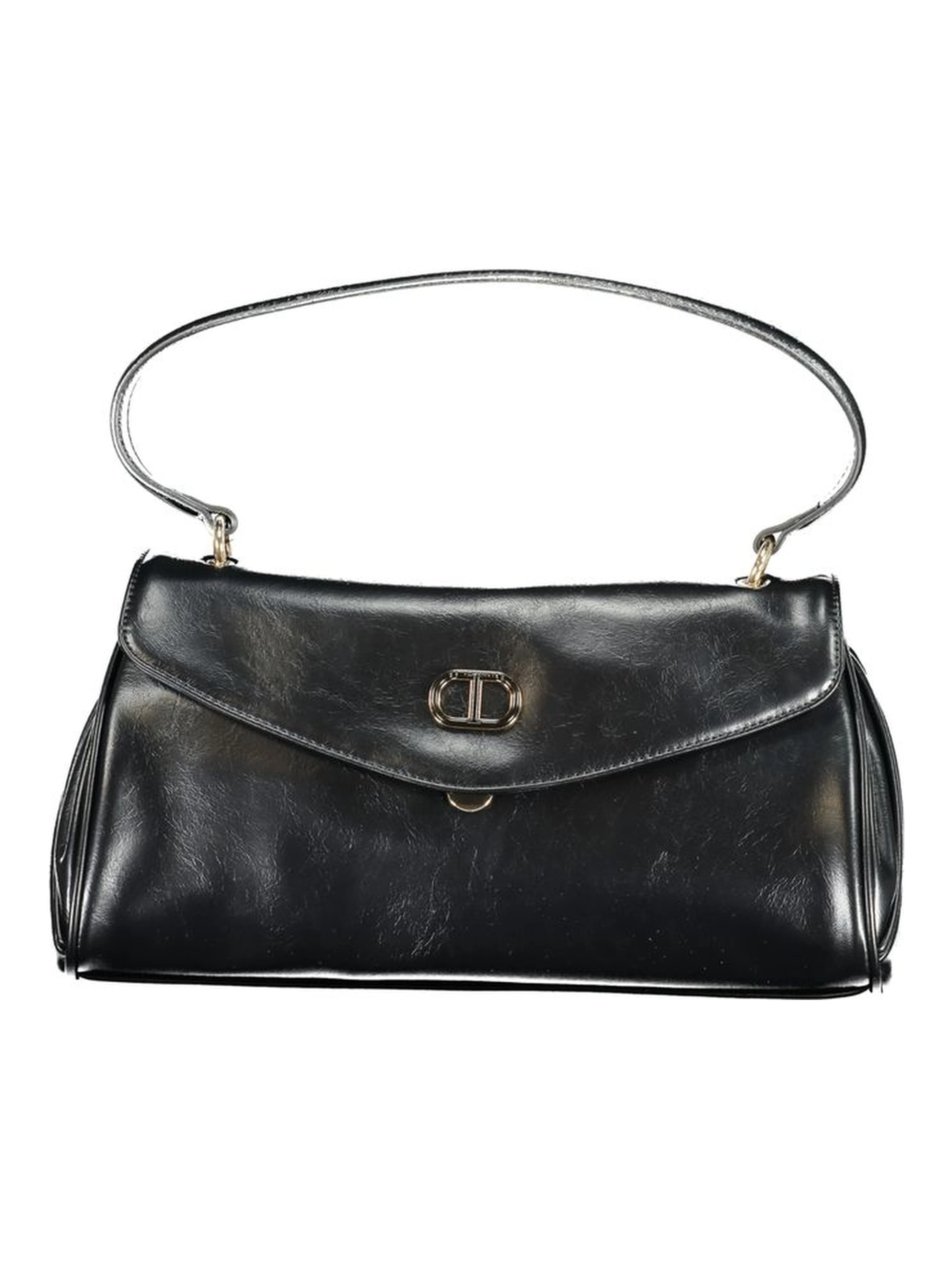 Black Polyethylene Women Handbag
