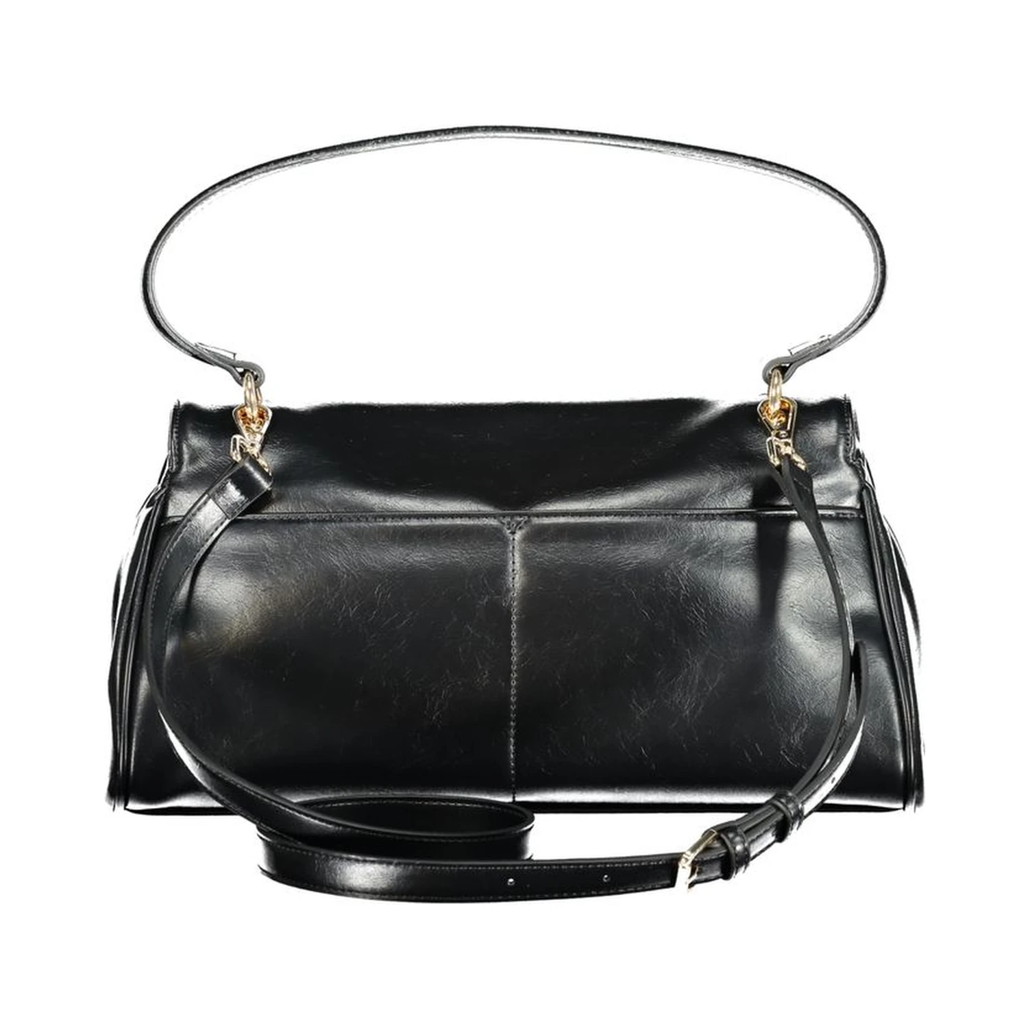 Black Polyethylene Women Handbag