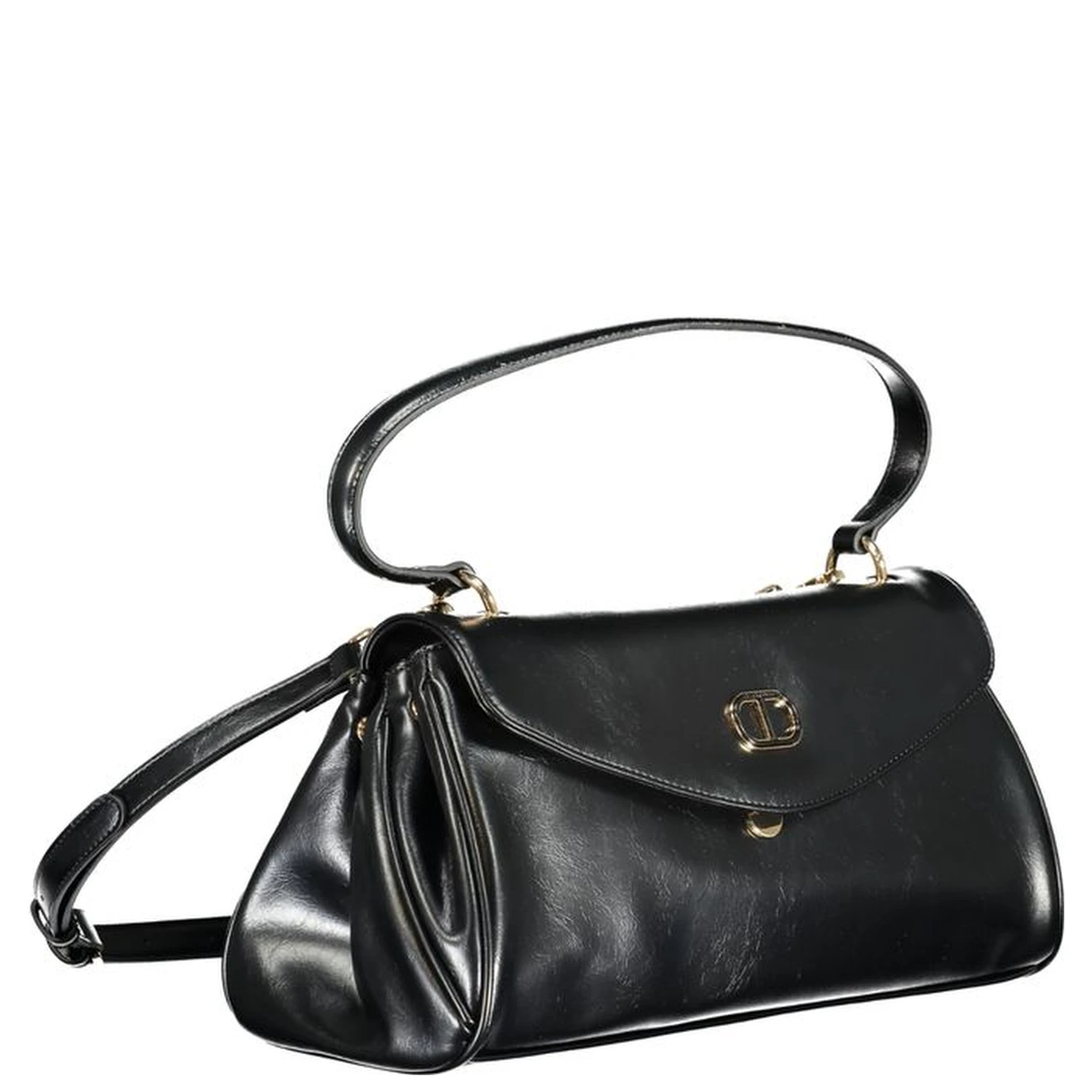 Black Polyethylene Women Handbag
