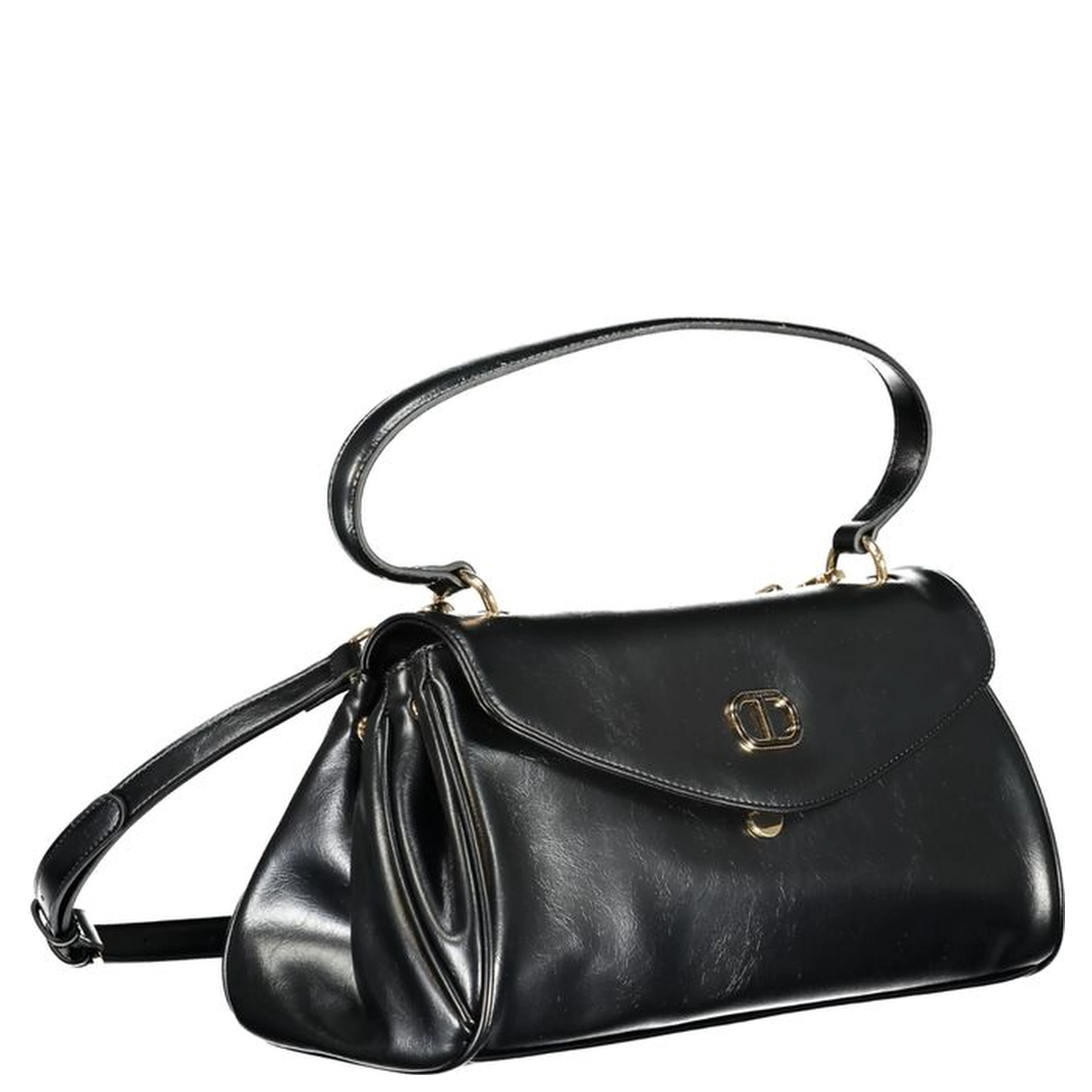 Black Polyethylene Women Handbag