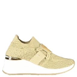 Beige Polyester Women Sneaker