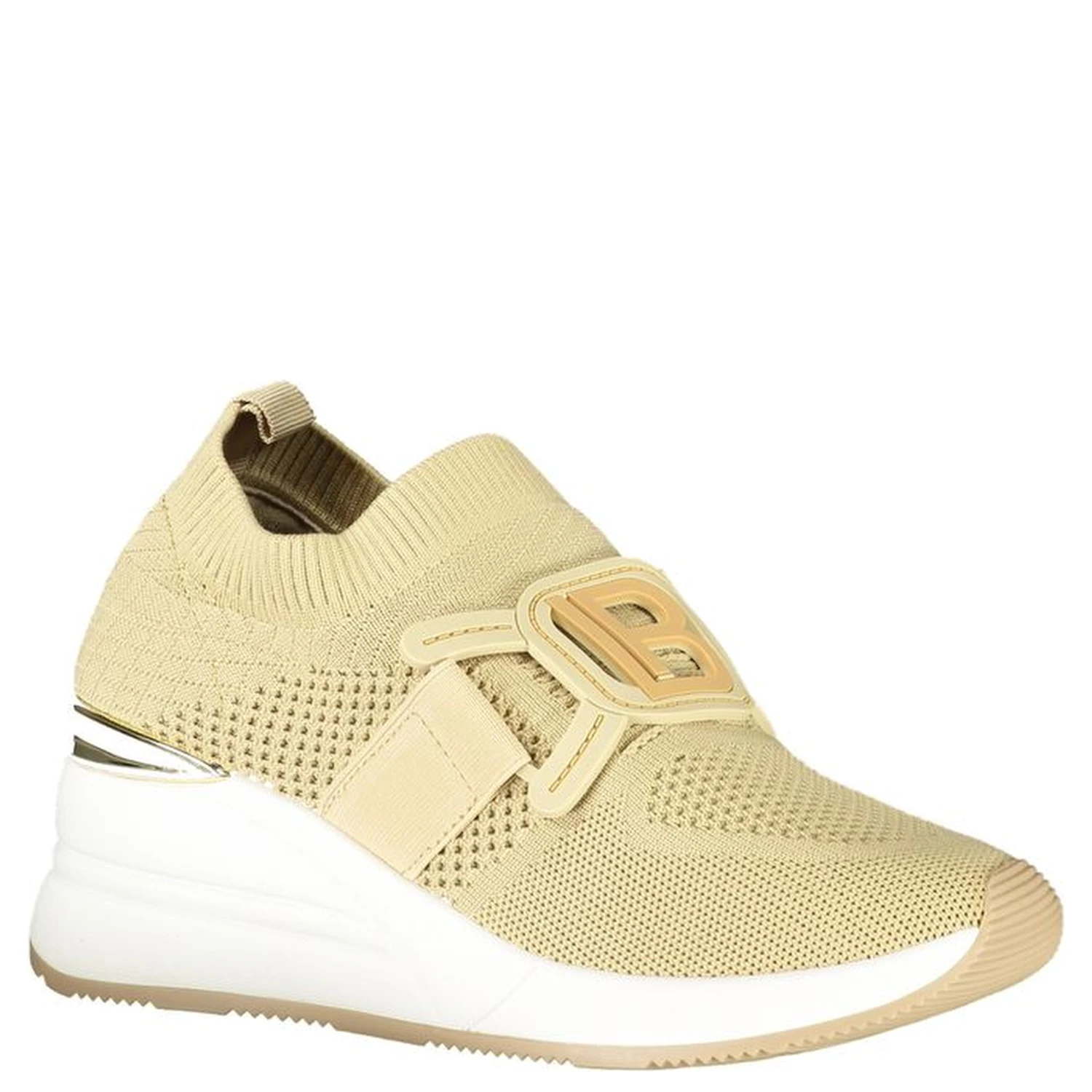 Beige Polyester Women Sneaker