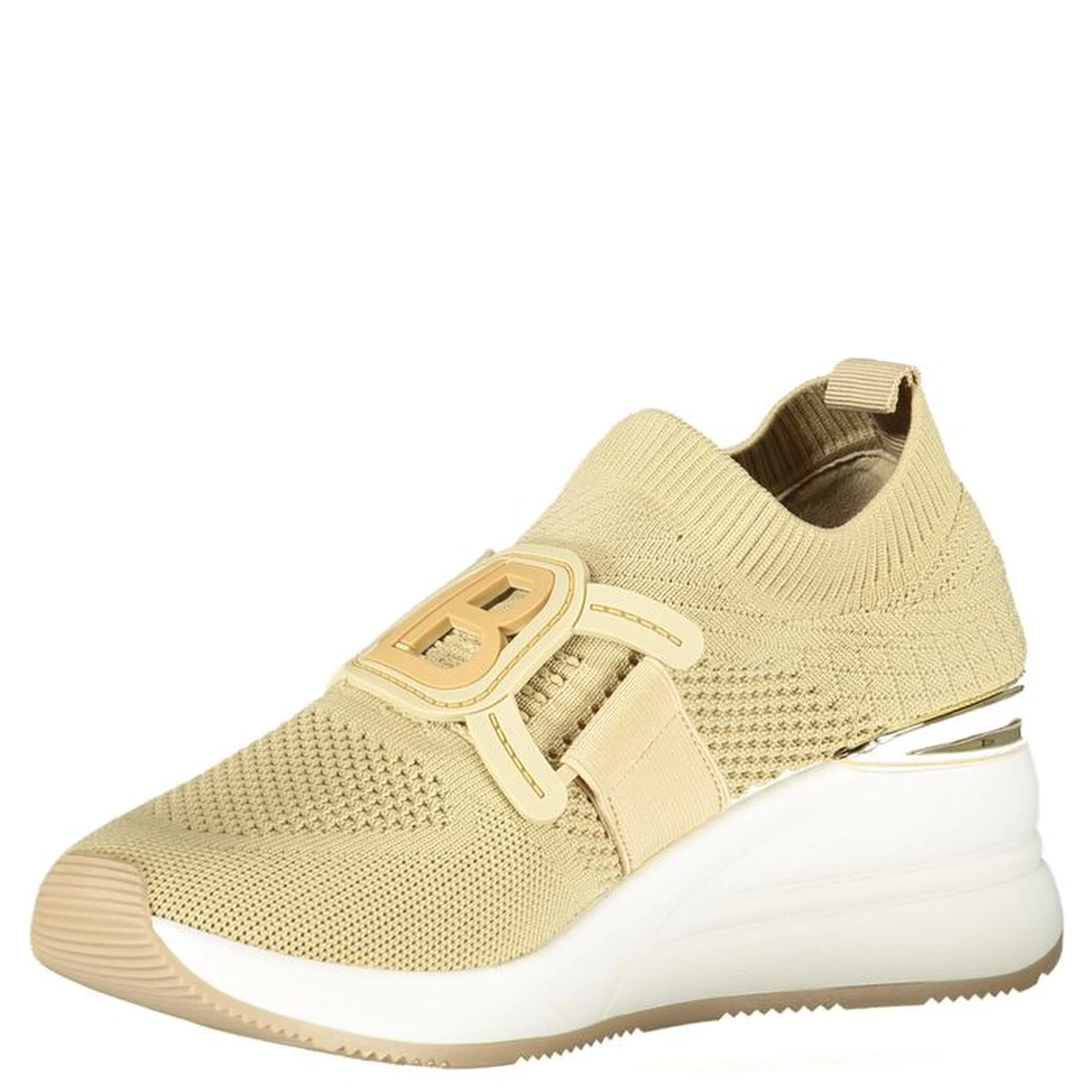 Beige Polyester Women Sneaker