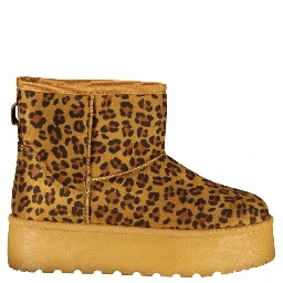 Brown Polyester Women Boot