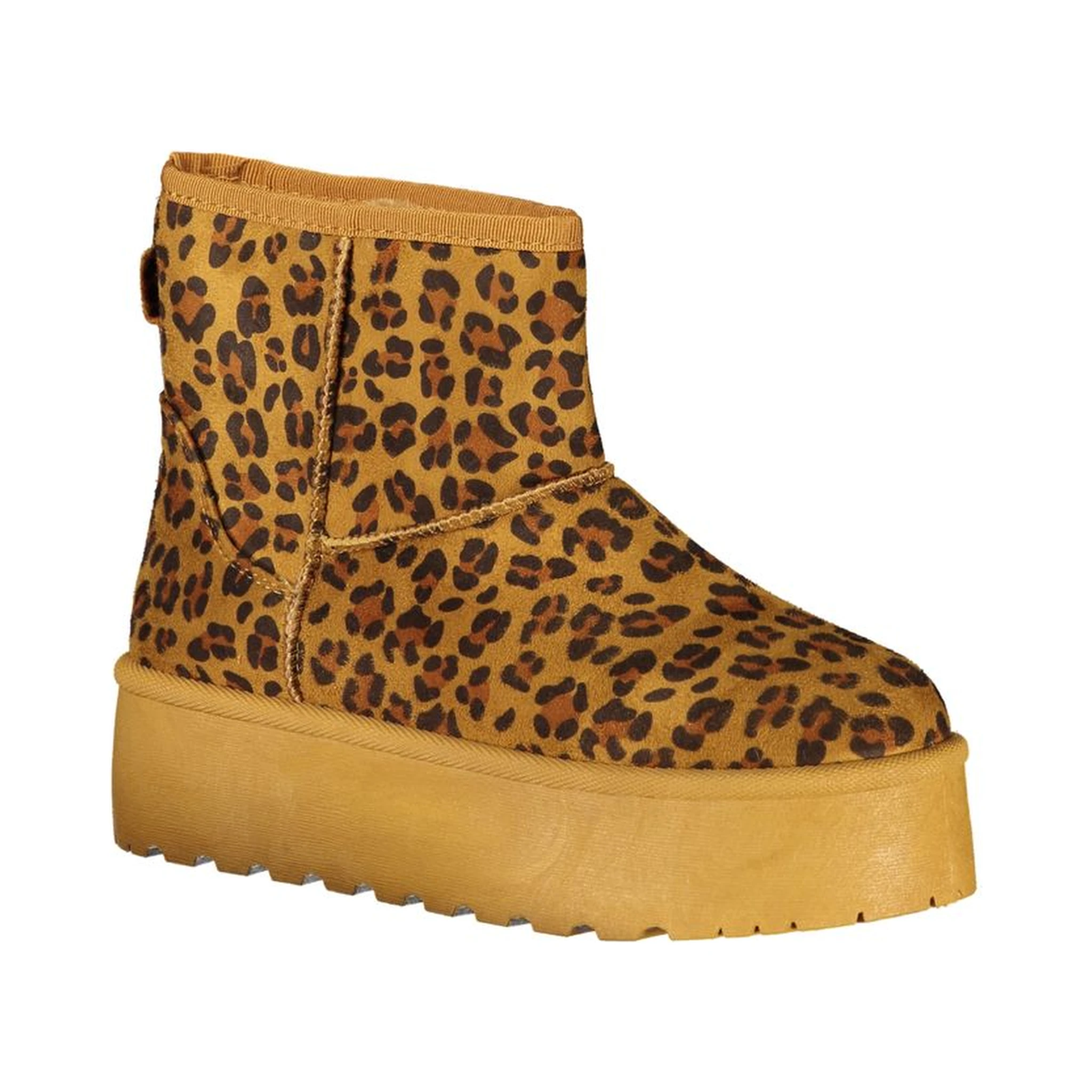 Brown Polyester Women Boot