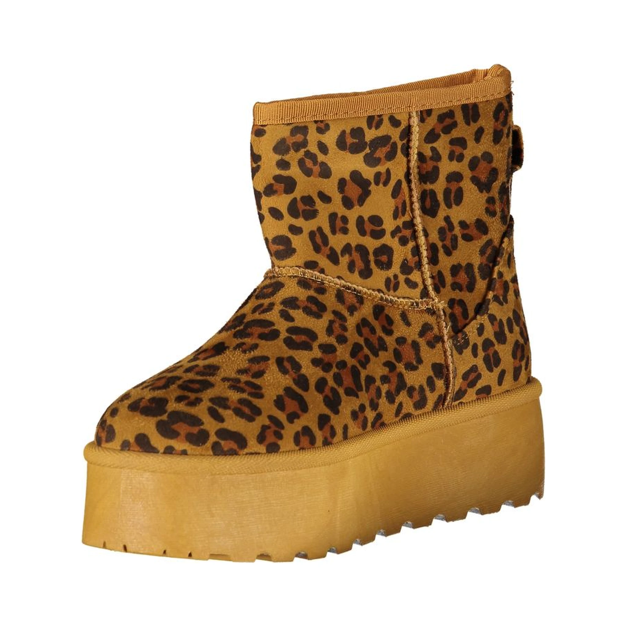 Brown Polyester Women Boot