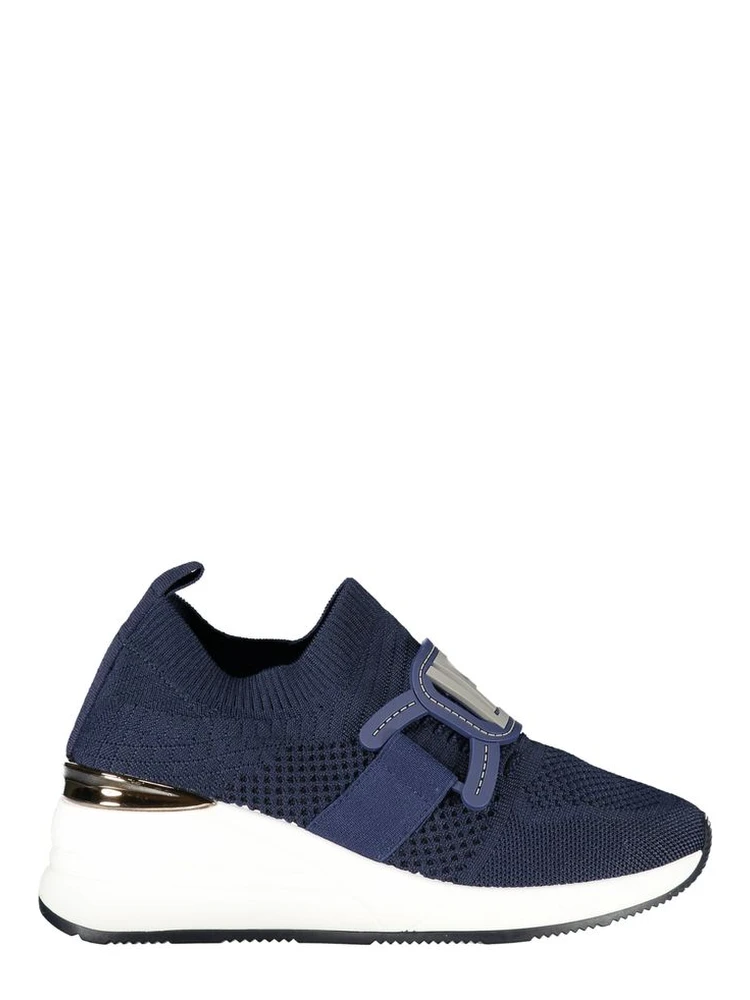 Blue Polyester Women Sneaker