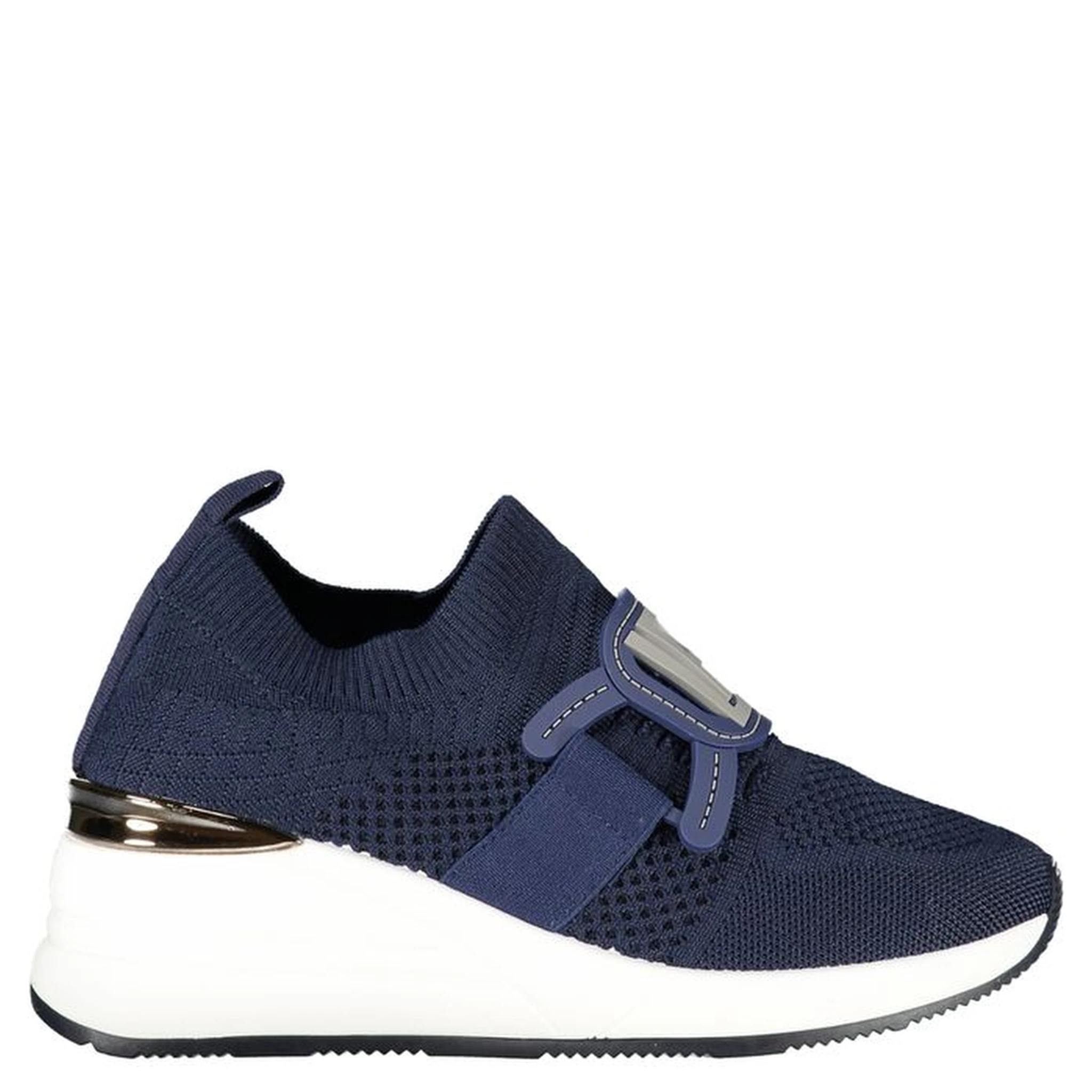 Blue Polyester Women Sneaker