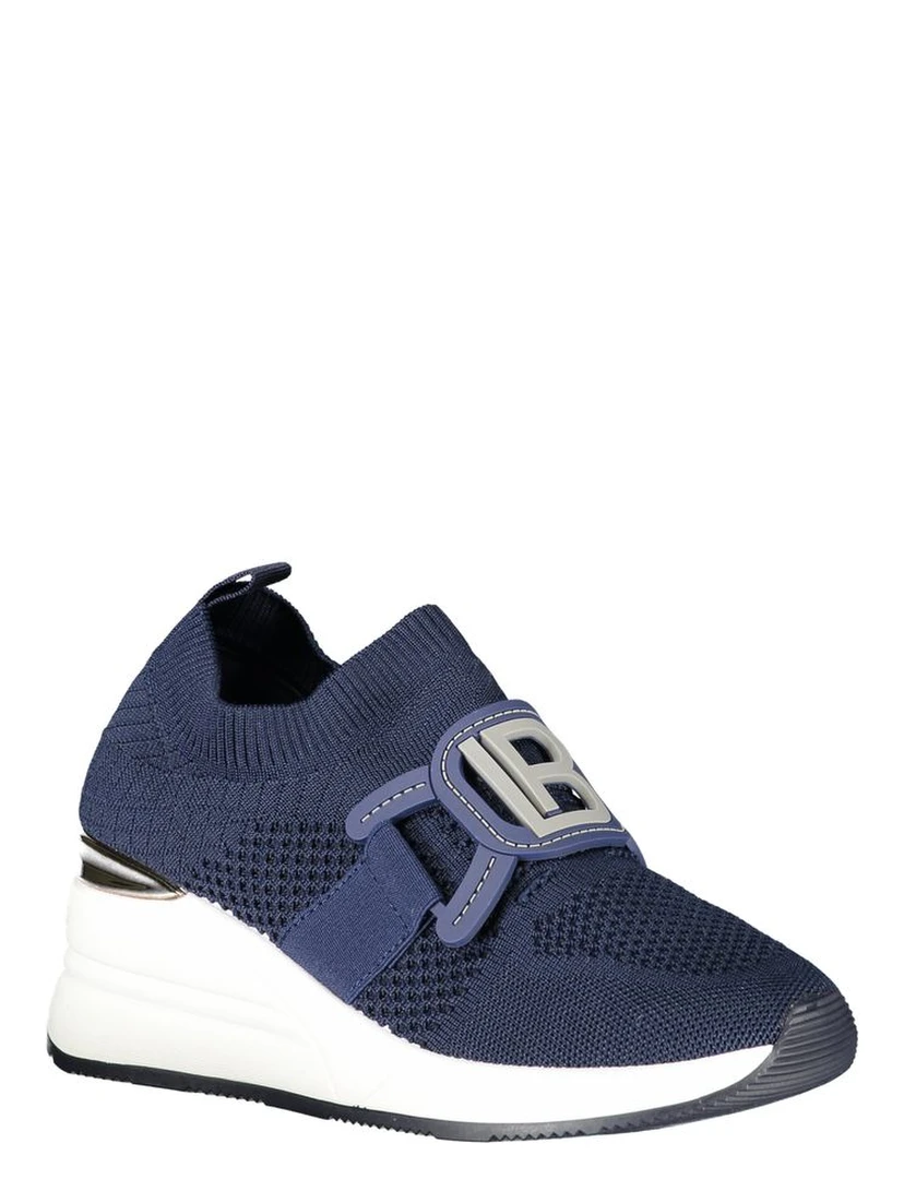 Blue Polyester Women Sneaker
