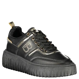 Black Polyester Women Sneaker