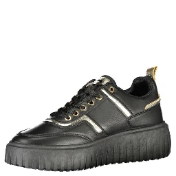 Black Polyester Women Sneaker