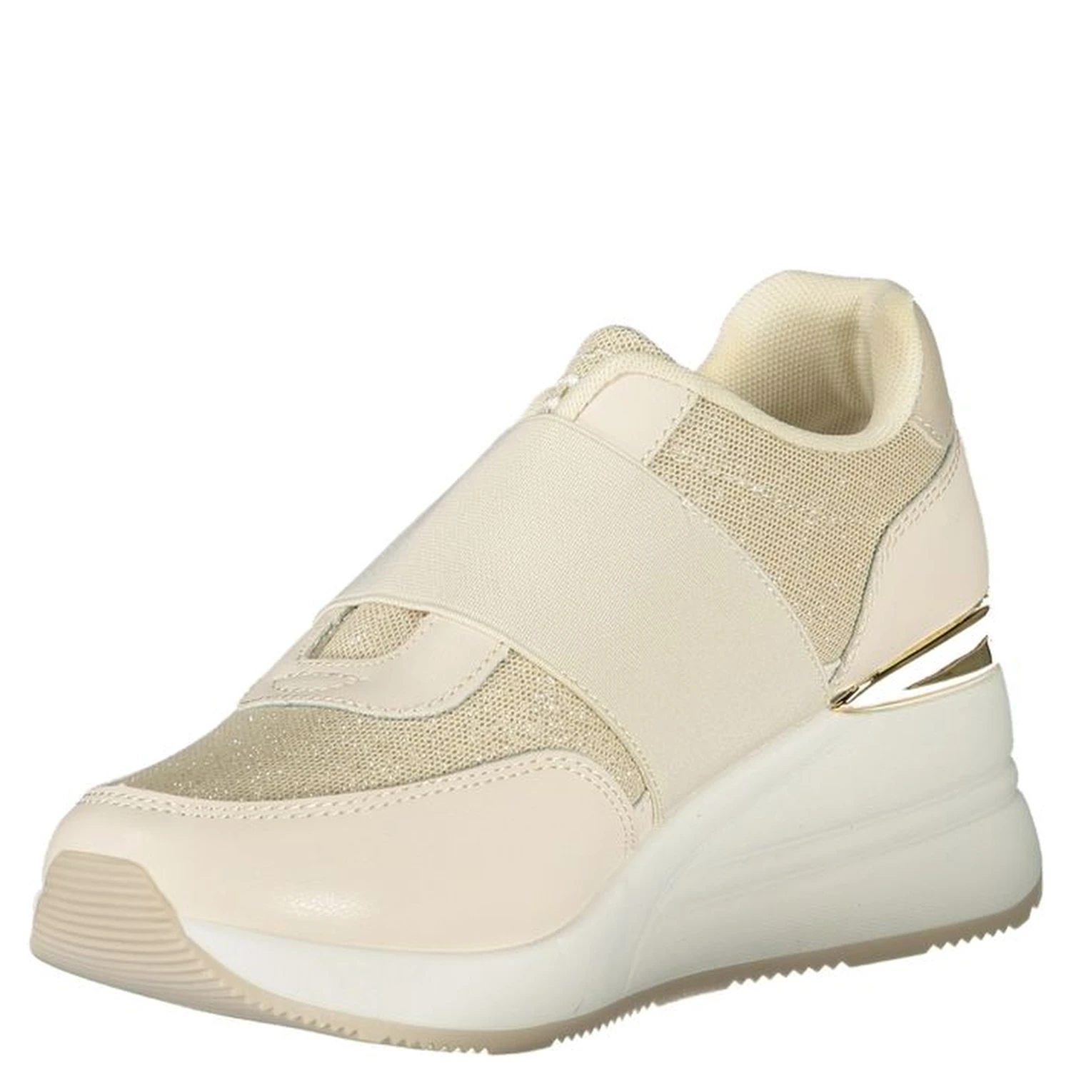 Beige Polyester Women Sneaker