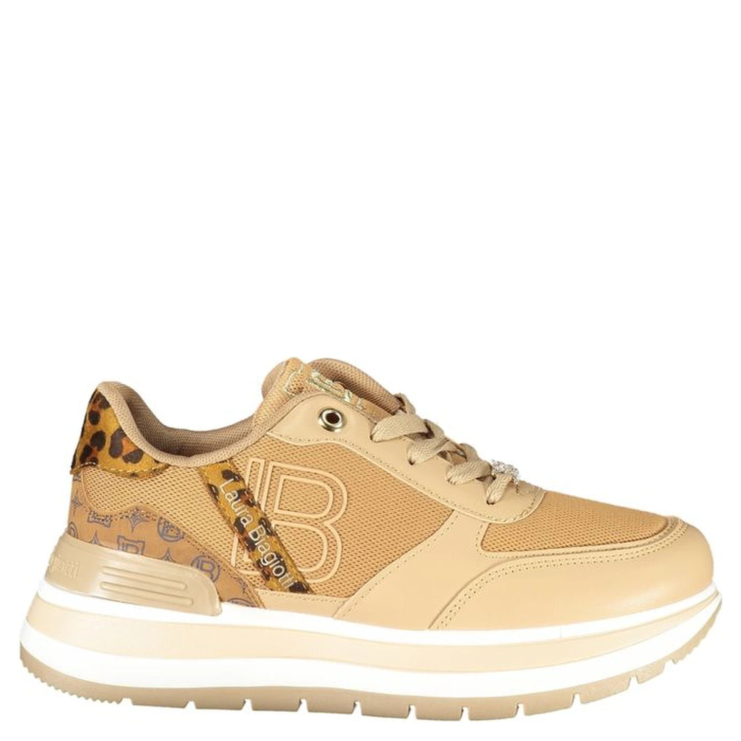 Brown Polyester Women Sneaker