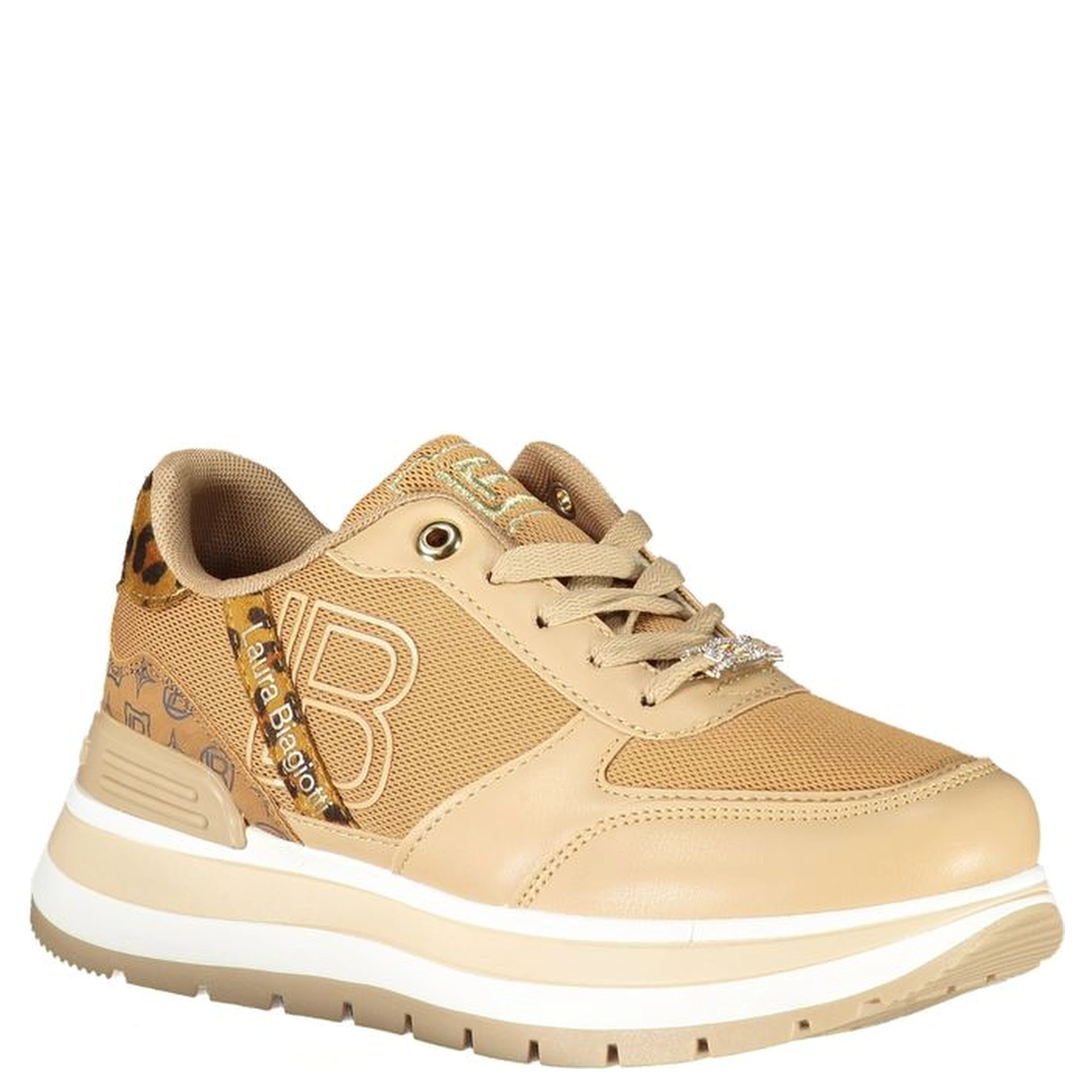 Brown Polyester Women Sneaker