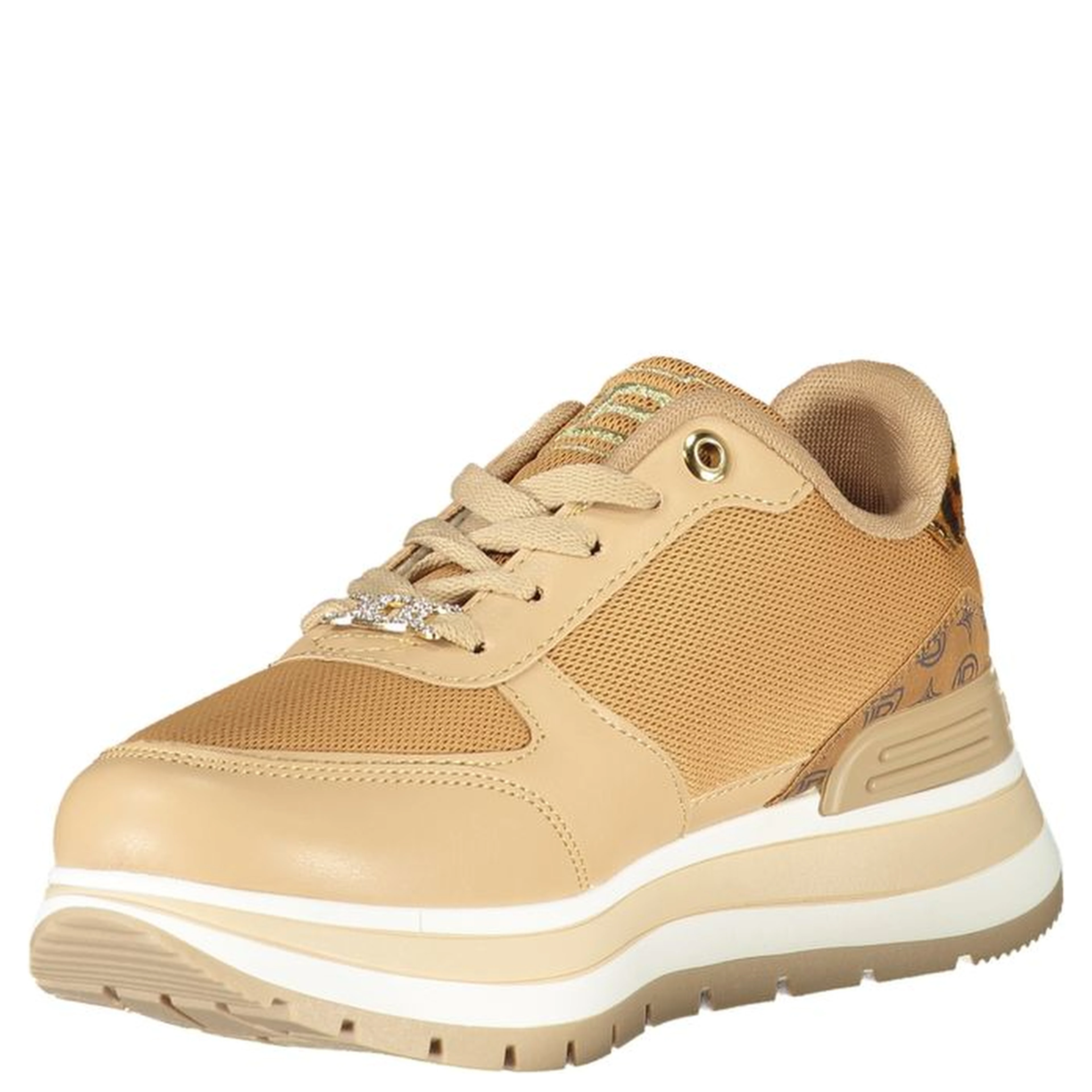 Brown Polyester Women Sneaker