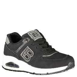 Black Polyester Women Sneaker