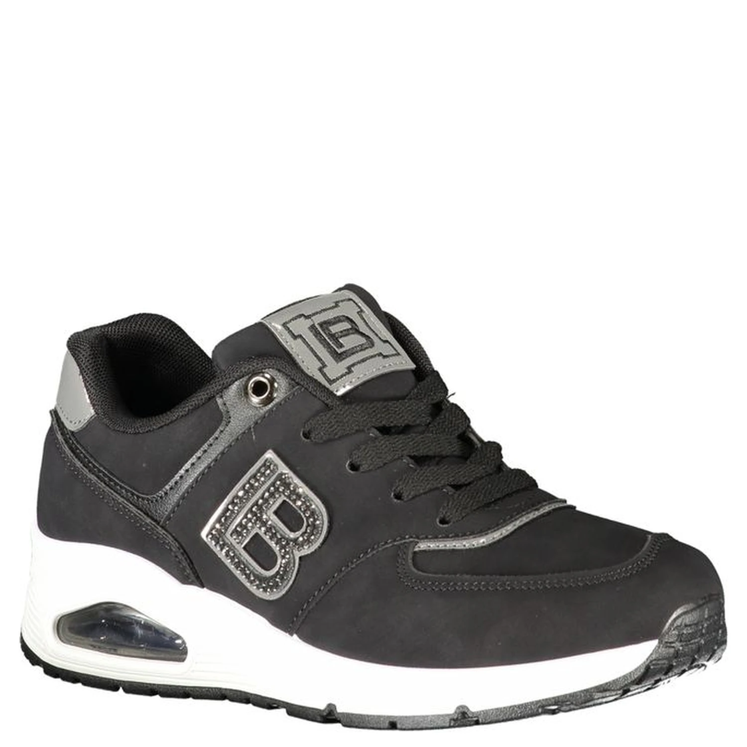 Black Polyester Women Sneaker