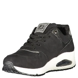 Black Polyester Women Sneaker
