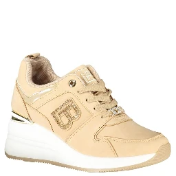 Beige Polyester Women Sneaker