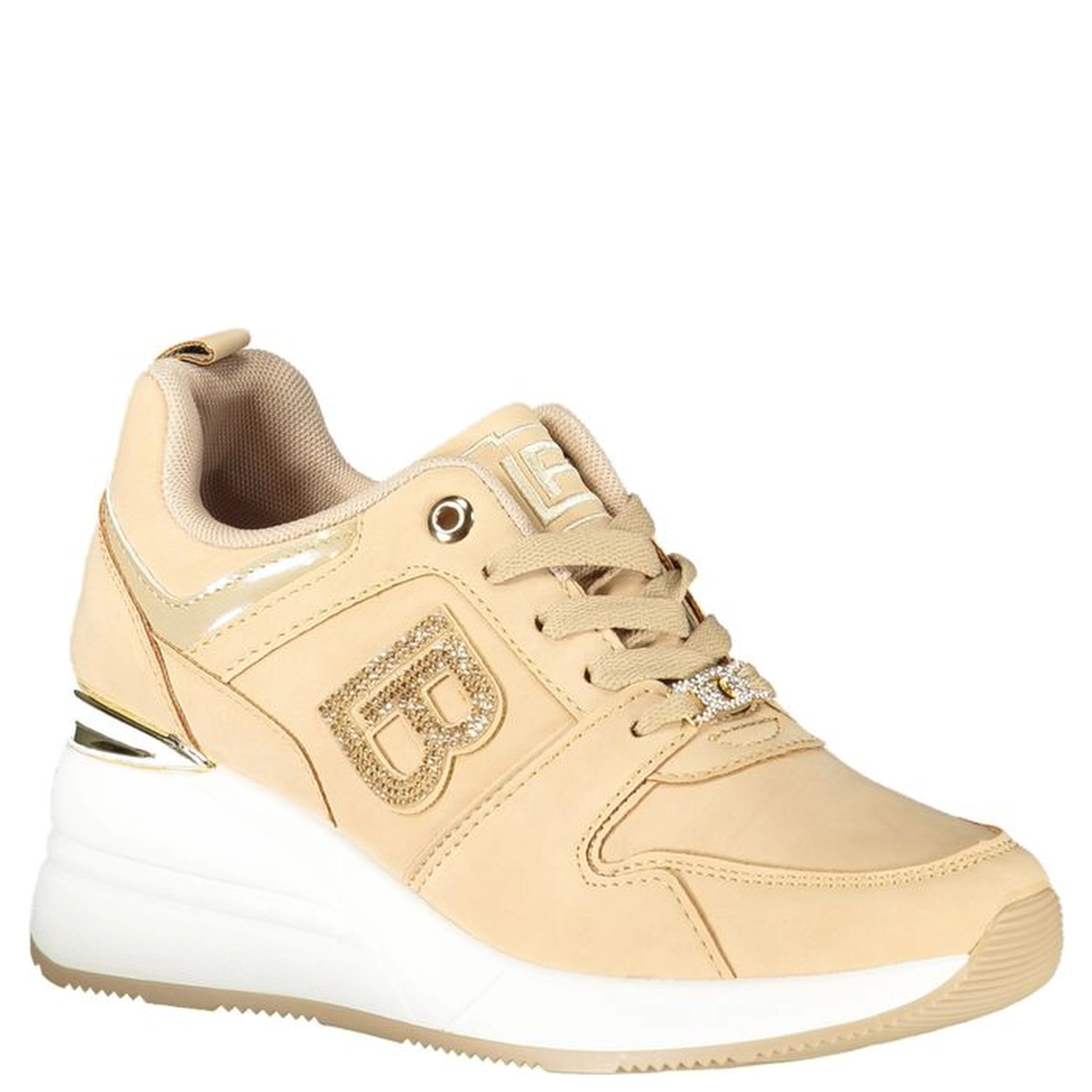 Beige Polyester Women Sneaker