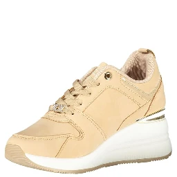 Beige Polyester Women Sneaker