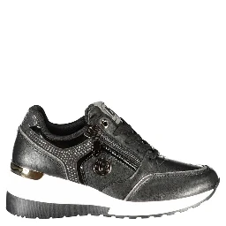 Black Polyester Women Sneaker