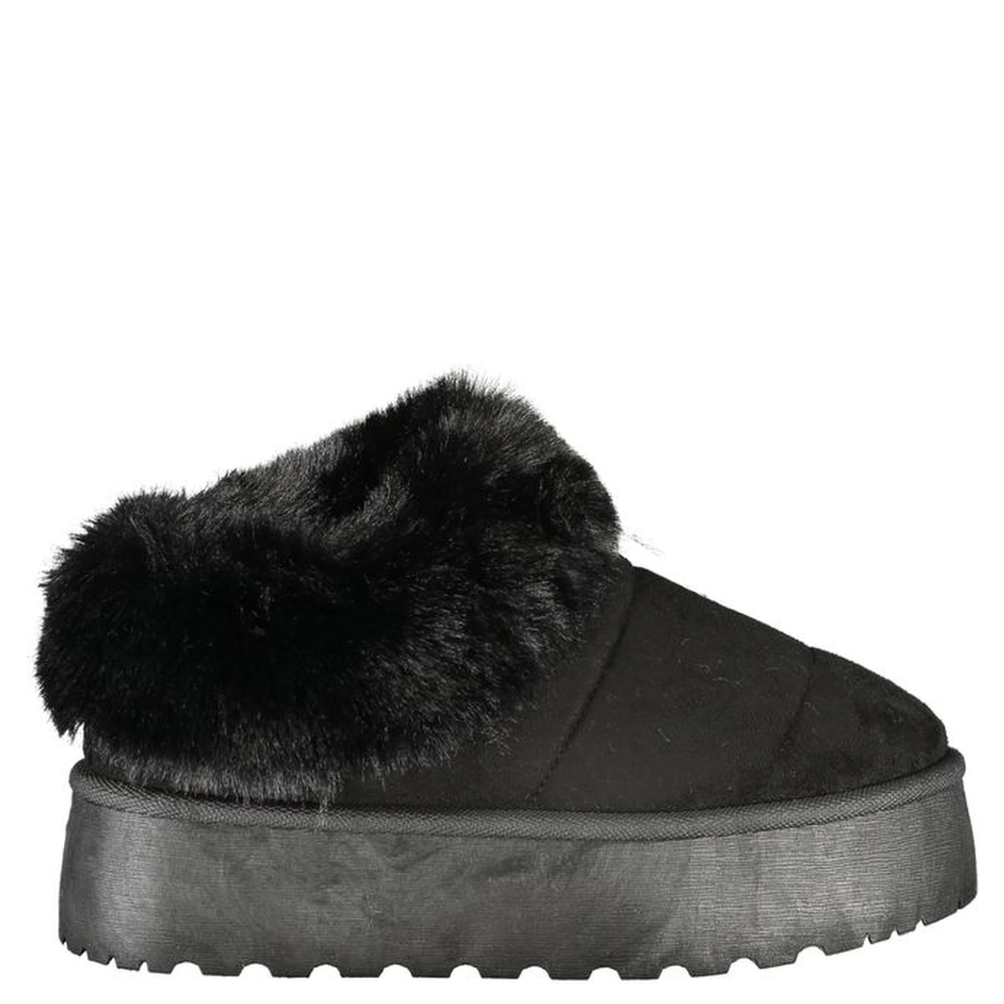 Black Polyester Women Sneaker