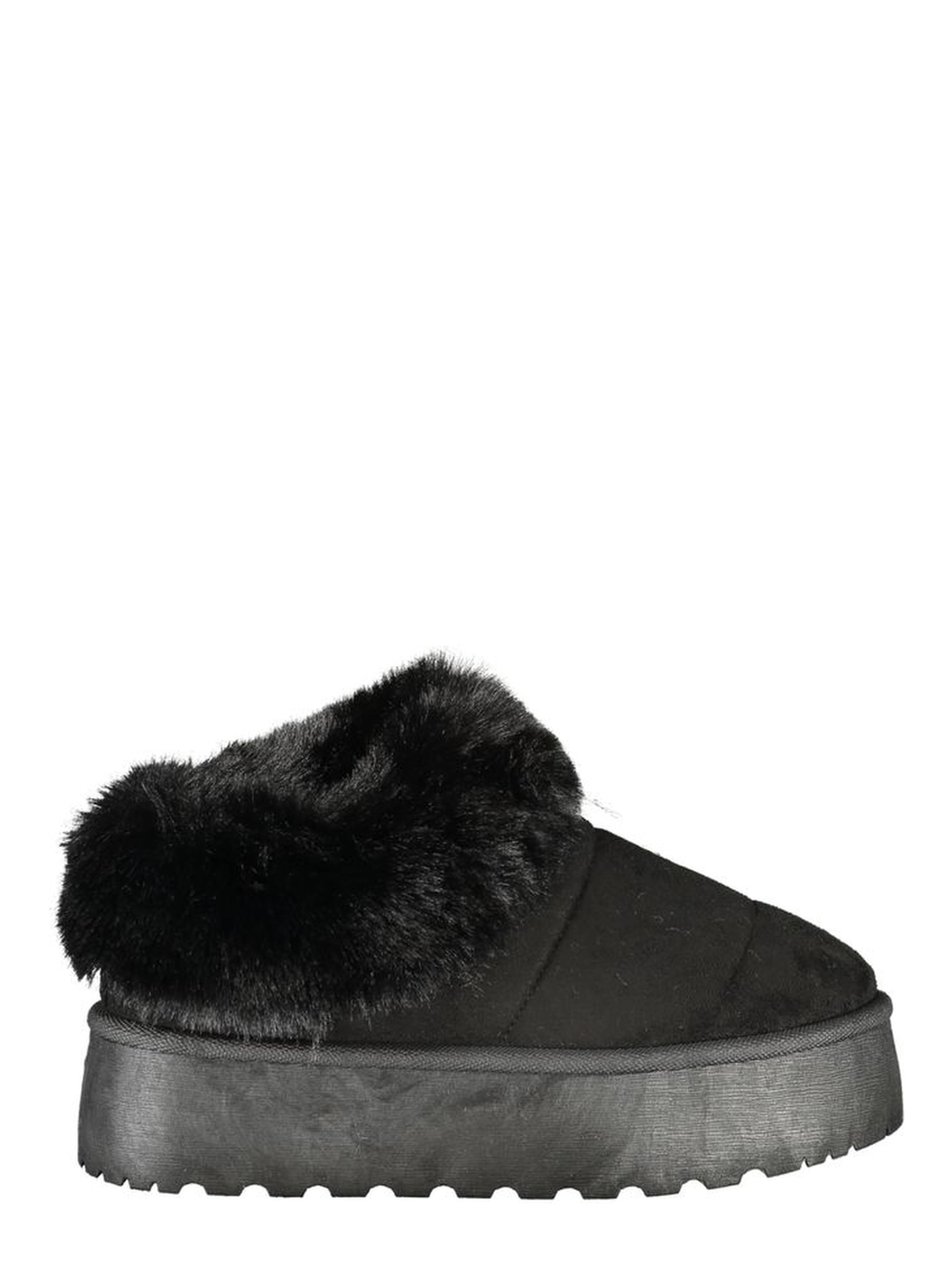 Black Polyester Women Sneaker