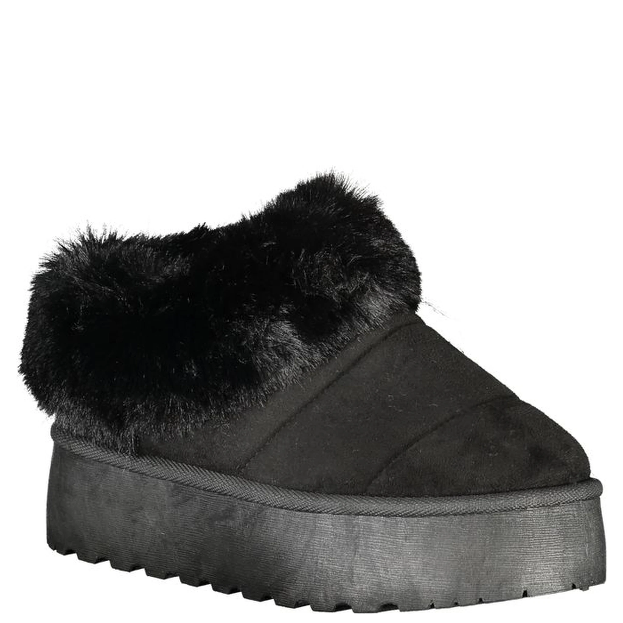 Black Polyester Women Sneaker