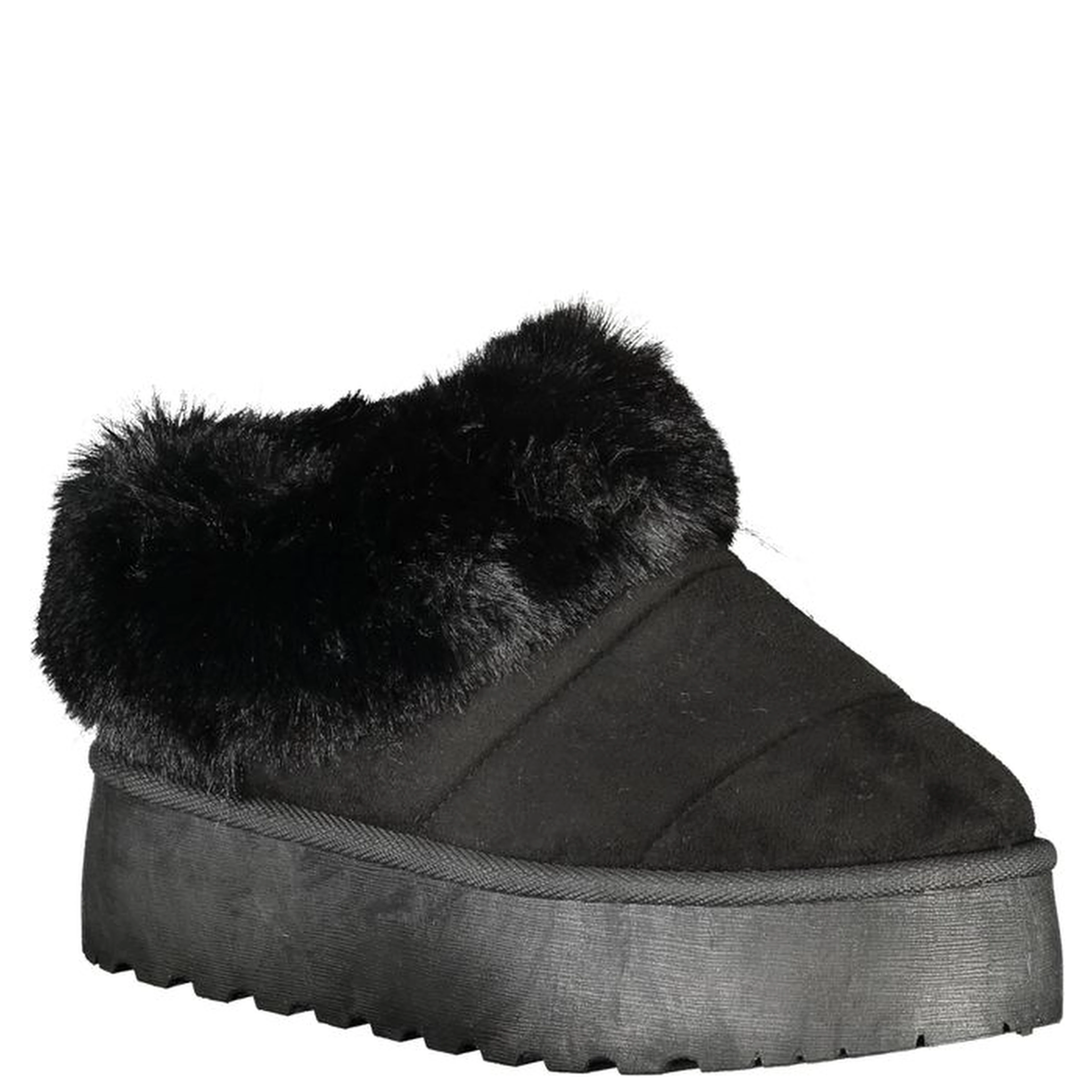 Black Polyester Women Sneaker