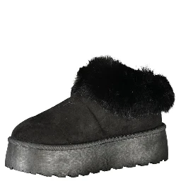 Black Polyester Women Sneaker