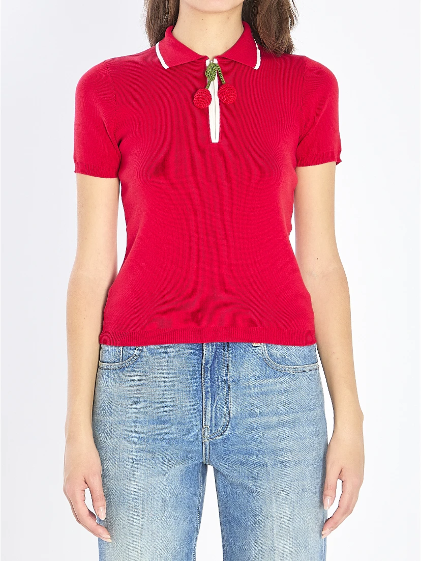 Embroidered Cherry polo