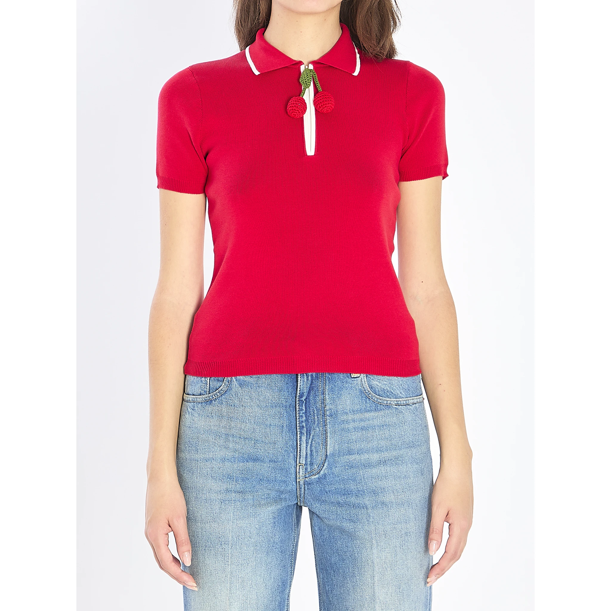 Embroidered Cherry polo