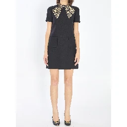 Bow dress in couture crepe