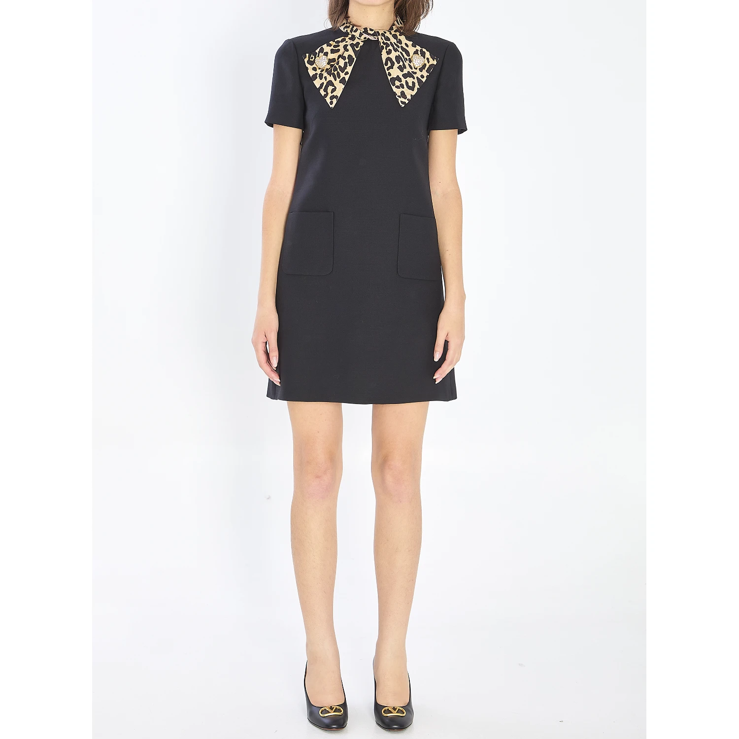 Bow dress in couture crepe