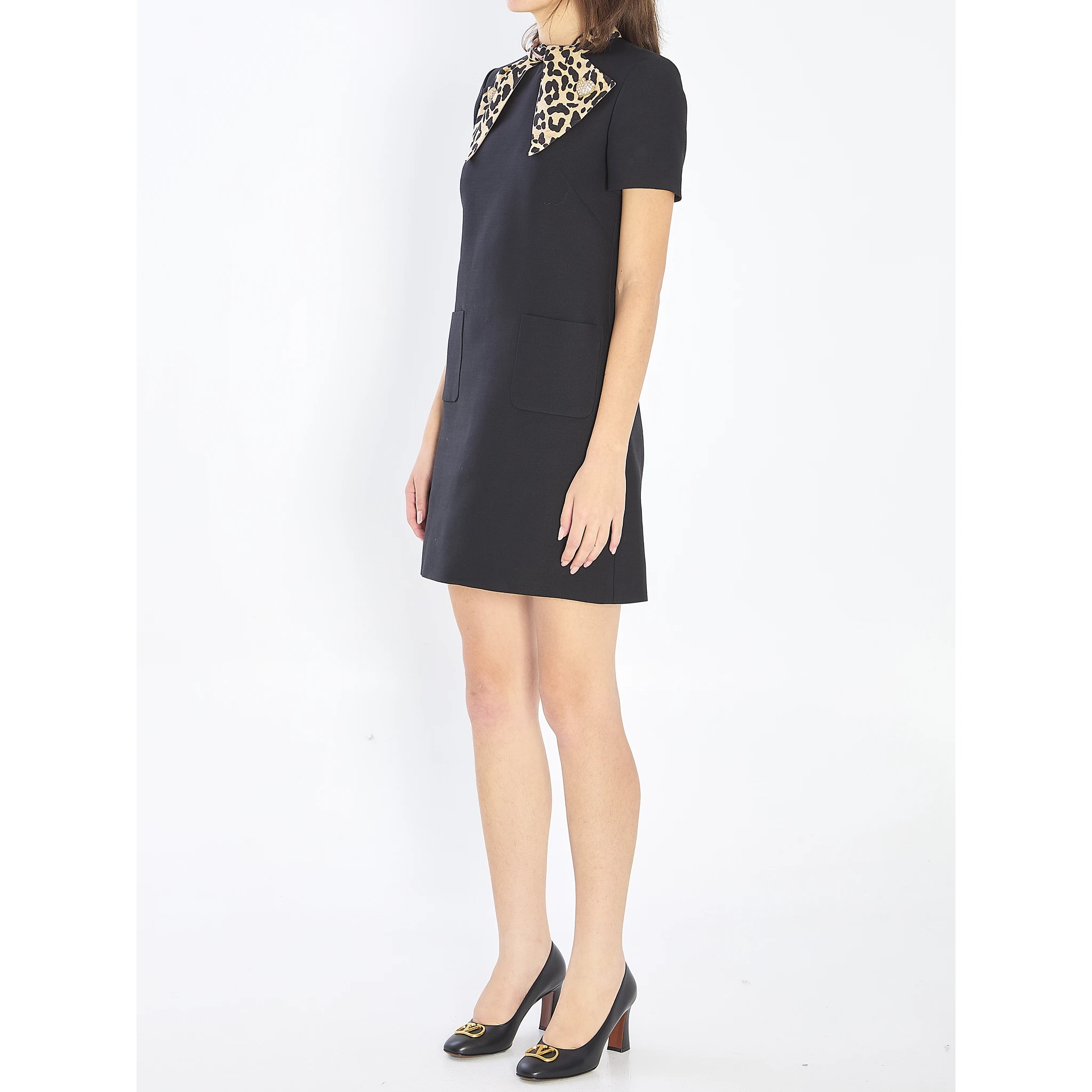 Bow dress in couture crepe