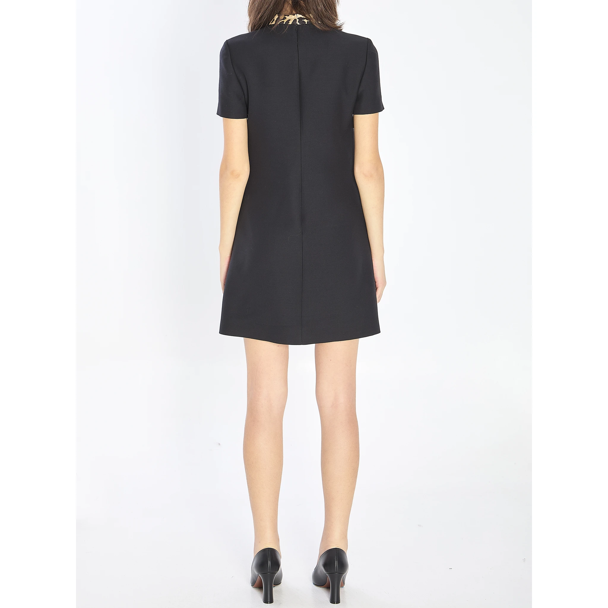 Bow dress in couture crepe