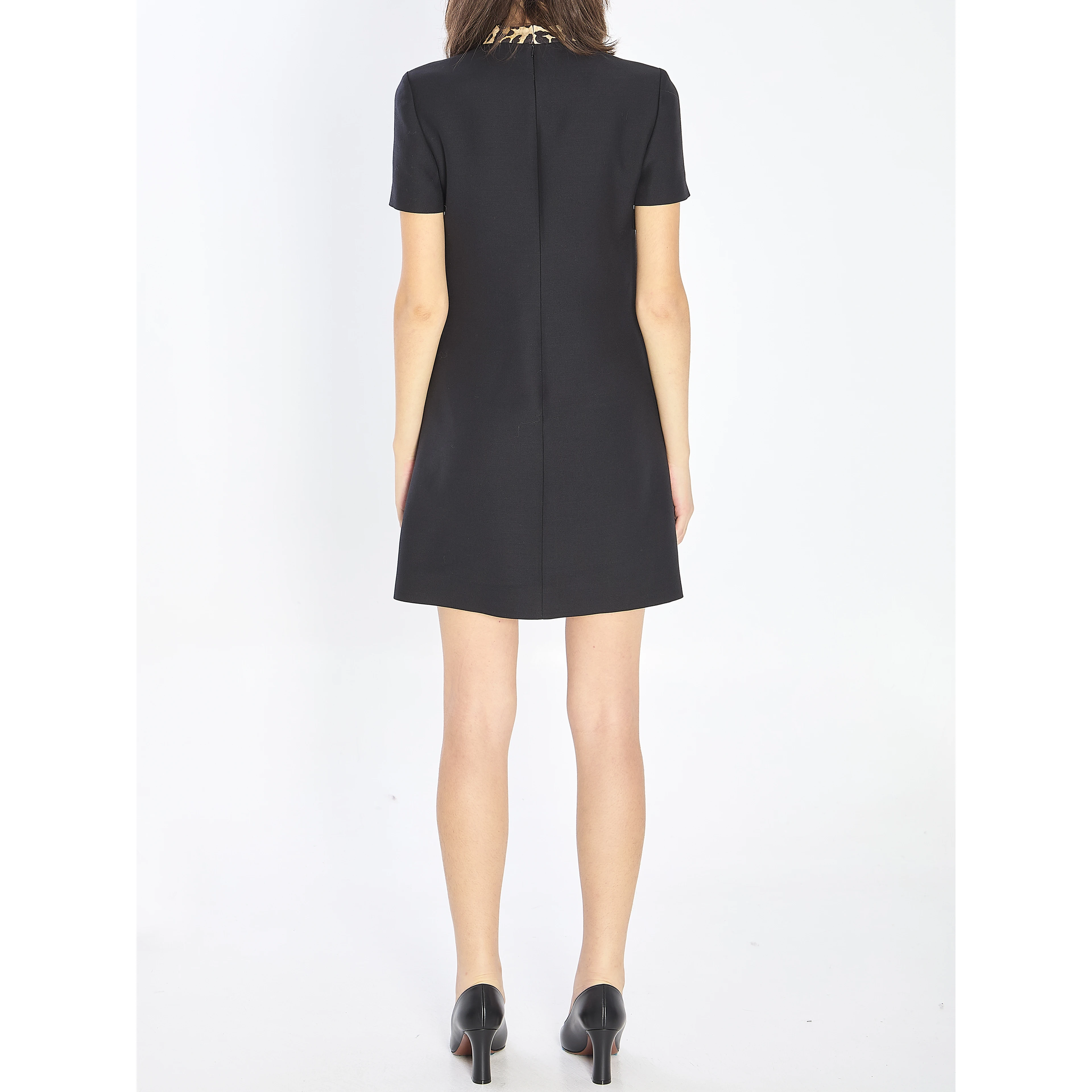 Bow dress in couture crepe