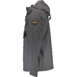 Grigio Polyamide Men's Jacket