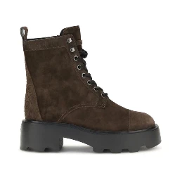 Brown Calf Leather Bos Taurus Lace-Up Boots