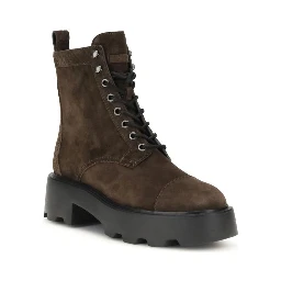 Brown Calf Leather Bos Taurus Lace-Up Boots