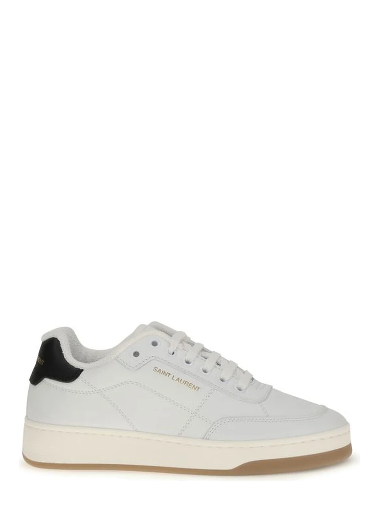 White Calf Leather Bos Taurus Low Top Sneakers