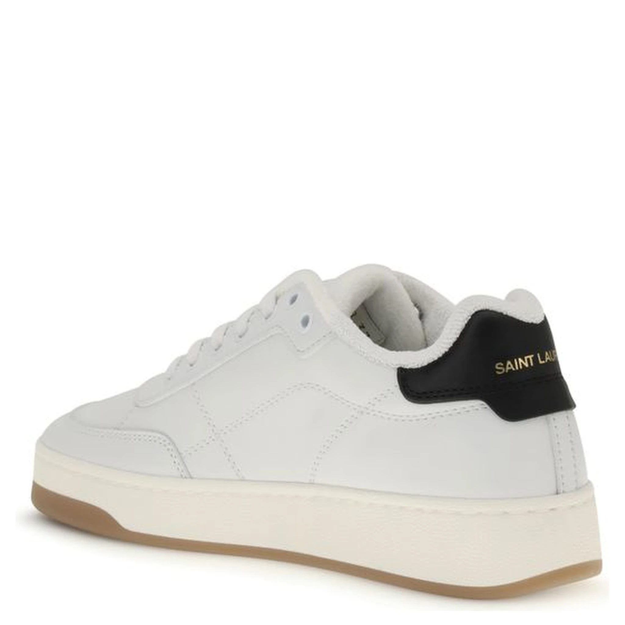 White Calf Leather Bos Taurus Low Top Sneakers