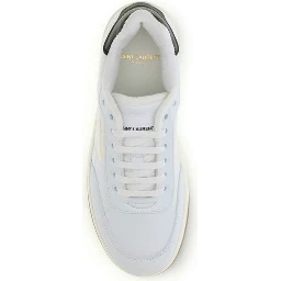 White Calf Leather Bos Taurus Low Top Sneakers