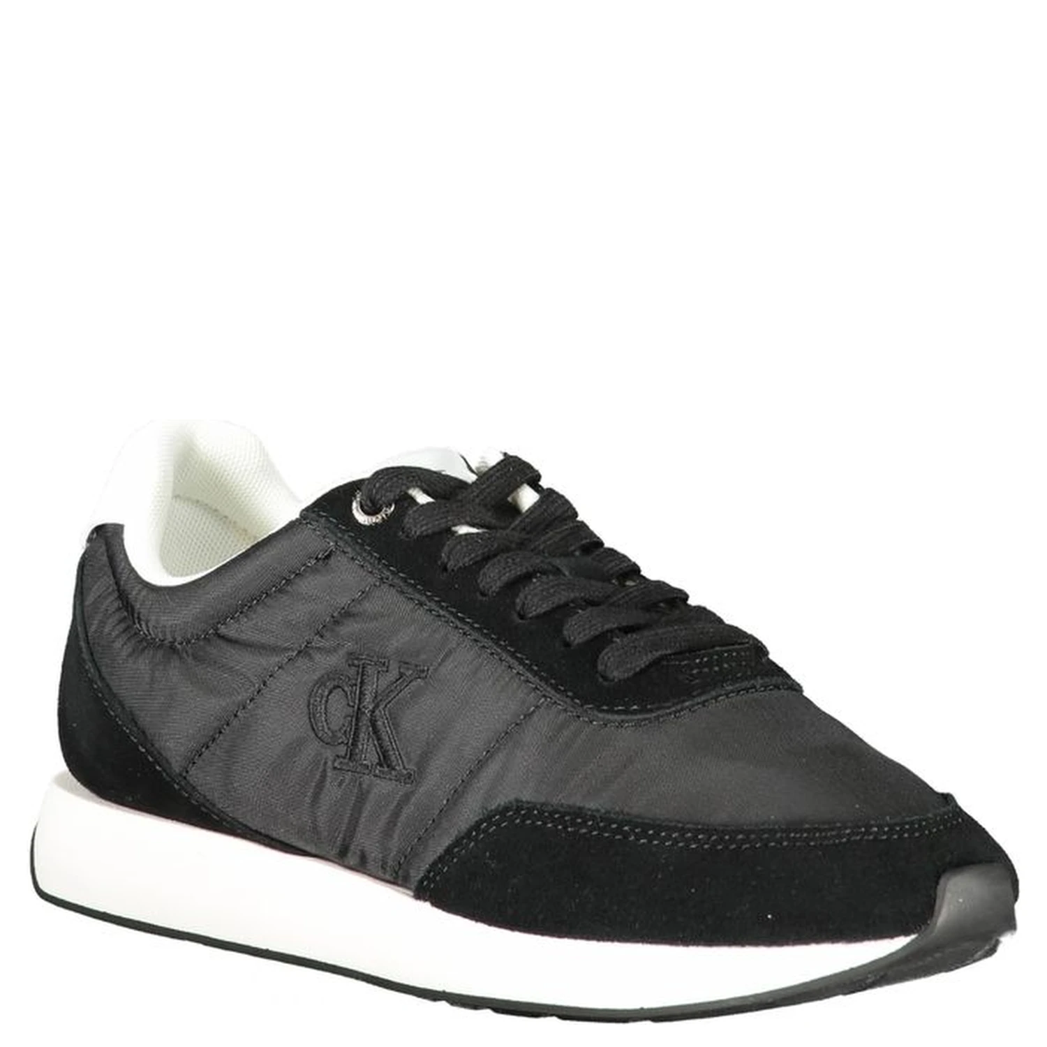 Black Leather Women Sneaker