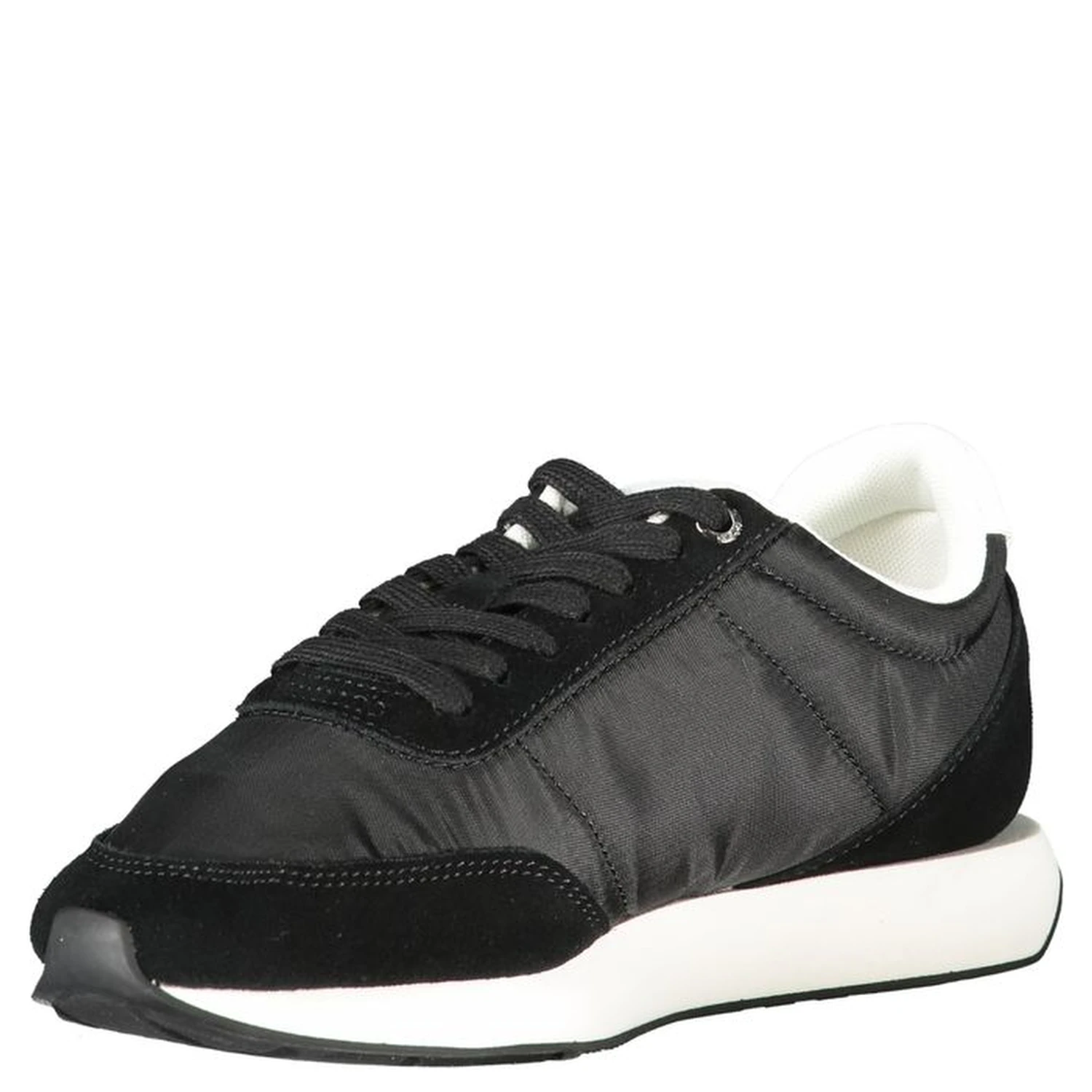 Black Leather Women Sneaker