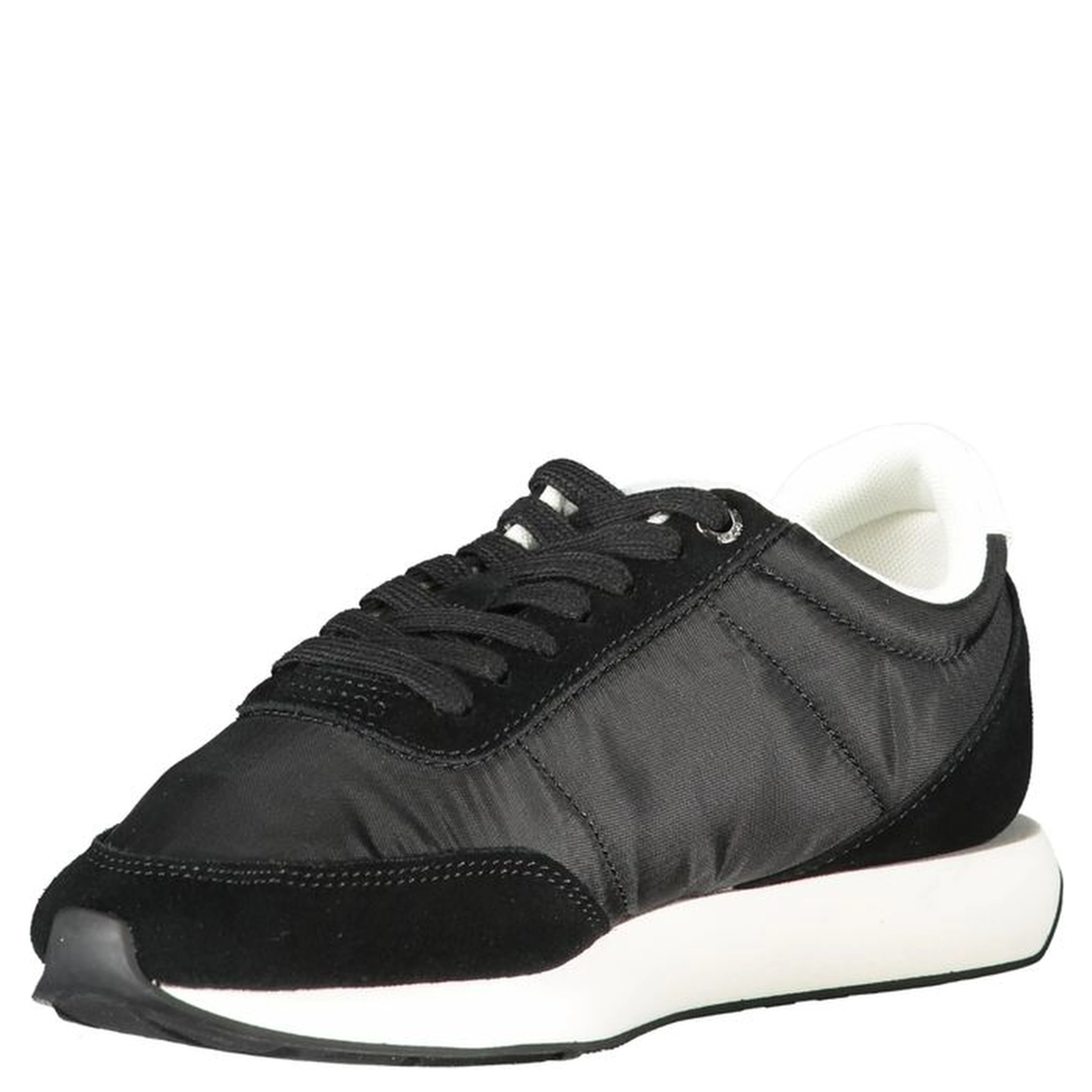 Black Leather Women Sneaker