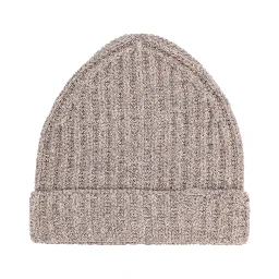 WOOL AND COTTON BLEND BEANIE